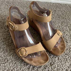 Papillio by Birkenstock Soley Wedge Sandal - Nubuck Sz 41 / 10 / 10.5